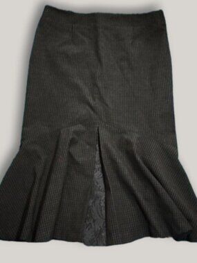 Le Château  "Librarian Chic" Plaid Fall Bell Skirt